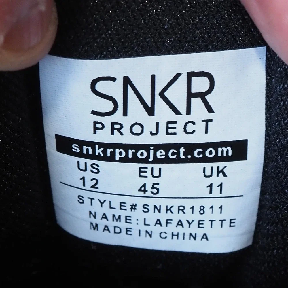 SNKR Project Lafayette Sneakers‎ SNKR1811 Black Gold Mens 12 Low Top Shoes